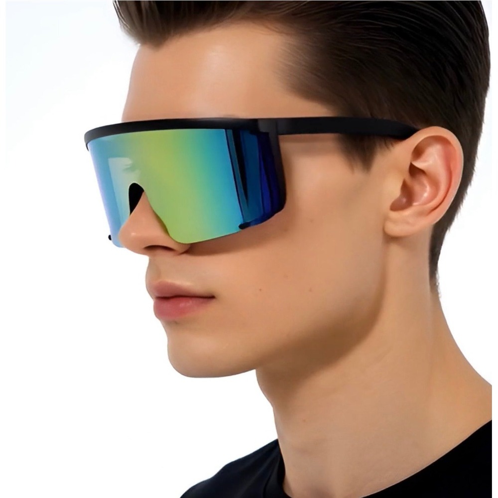 UV Protected Sports‎ Mirrored Wraparound Sunglasses Cycling Cricket Riding Men